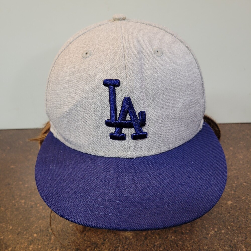 MLB Los Angeles Dodgers New Era Baseball Cap Mens White Blue Adjustable Hat